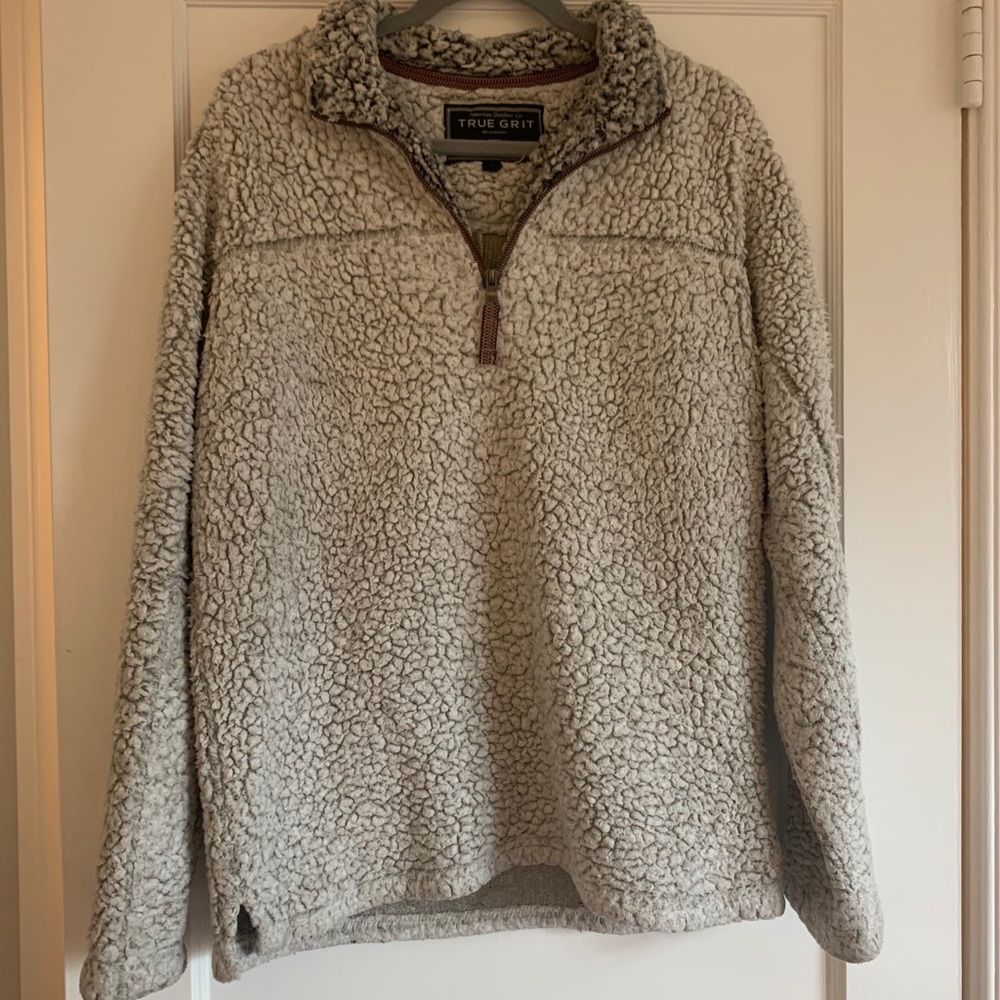 THE ORIGINAL ZIP PULLOVER IN PUTTY BY TRUE GRIT